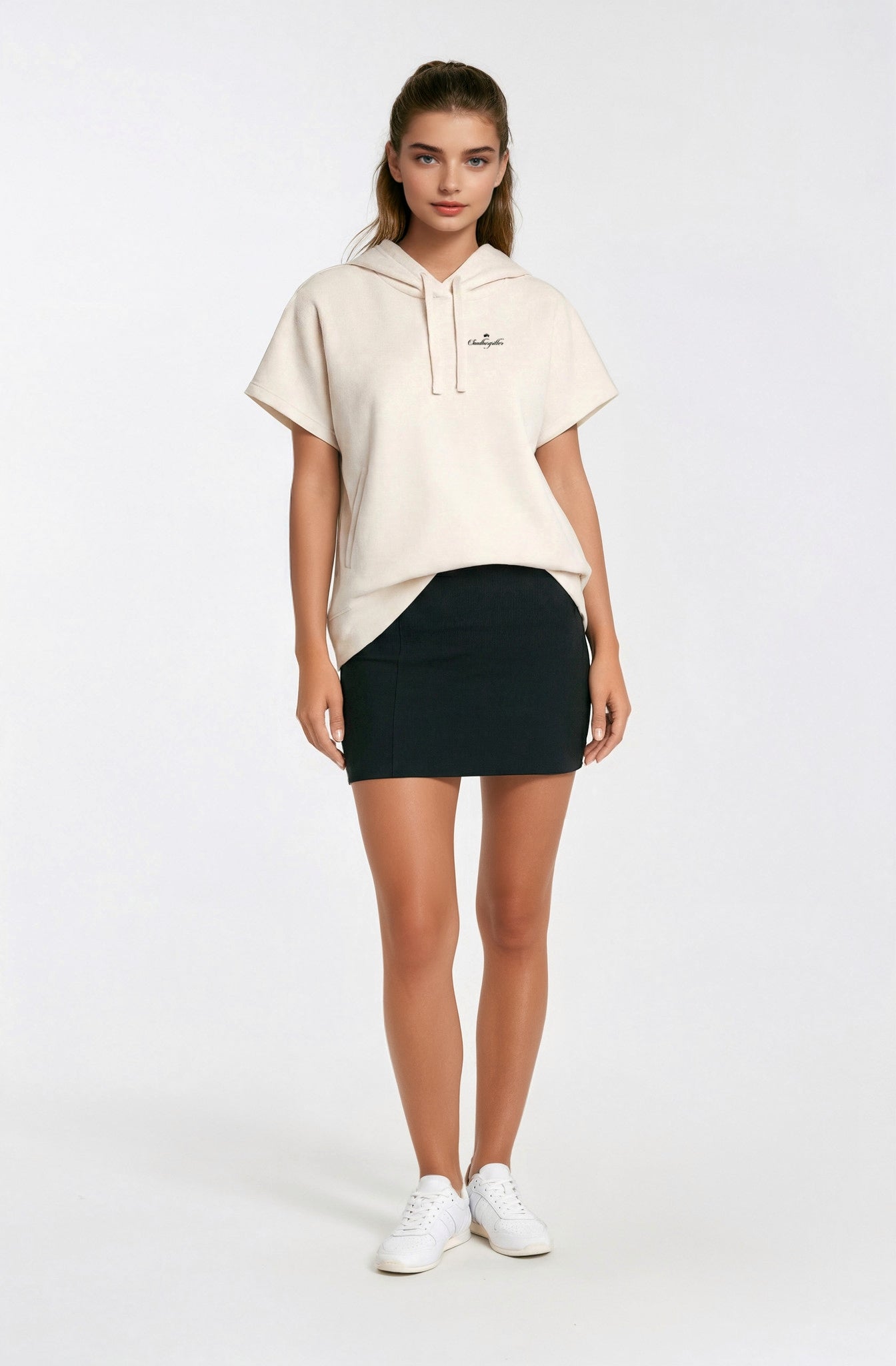 SANDBURGRITTER SHOP DAMEN KURZARM HOODIE details