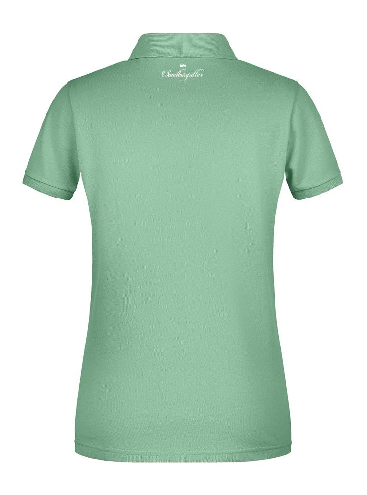 SANDBURGRITTER SHOP DAMEN POLO SHIRT GRÜN backview