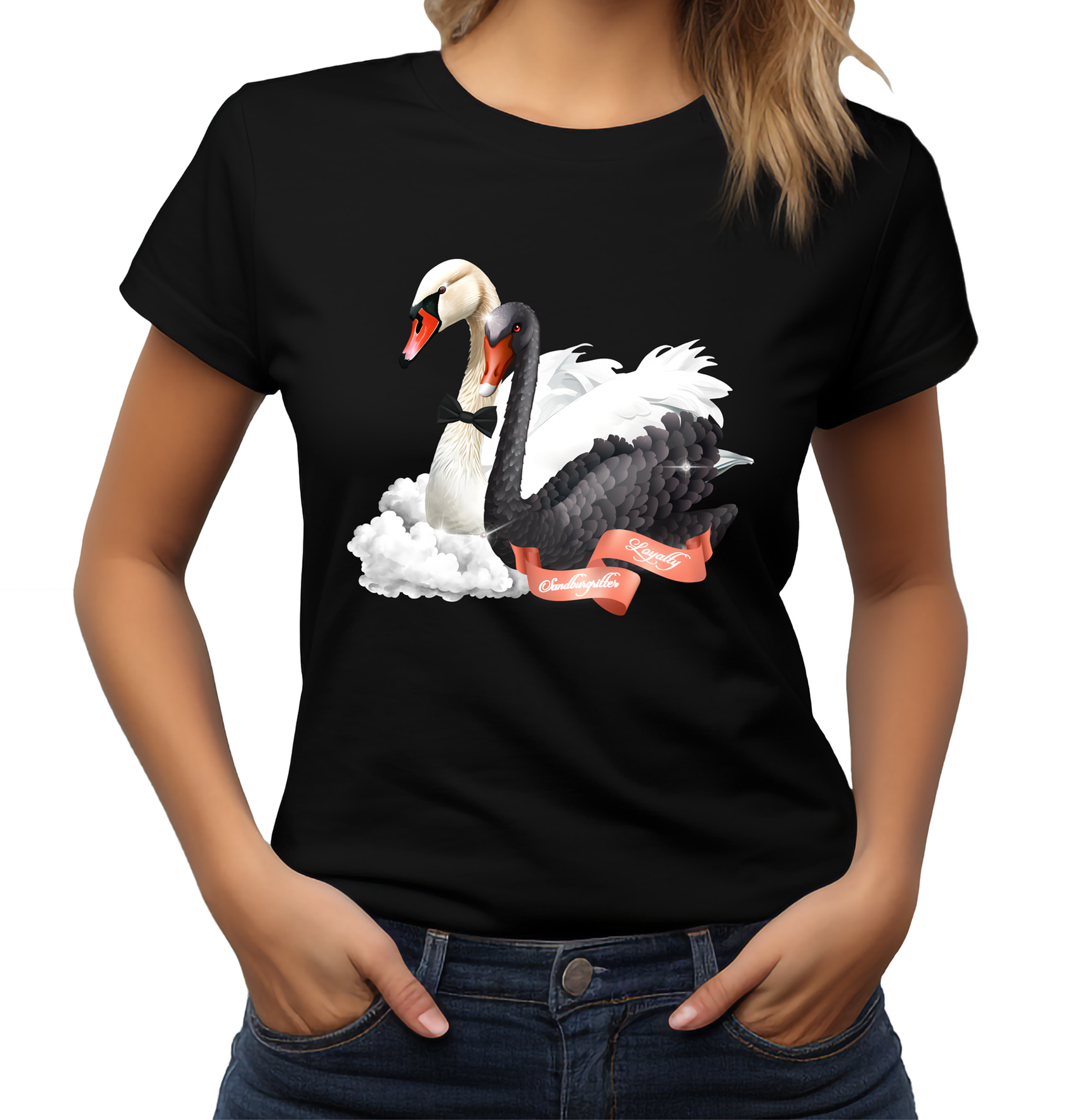 SANDBURGRITTER® DAMEN T-SHIRT 2 LOYAL black • SANDBURGRITTER® SHOP • www.sandburgritter.shop