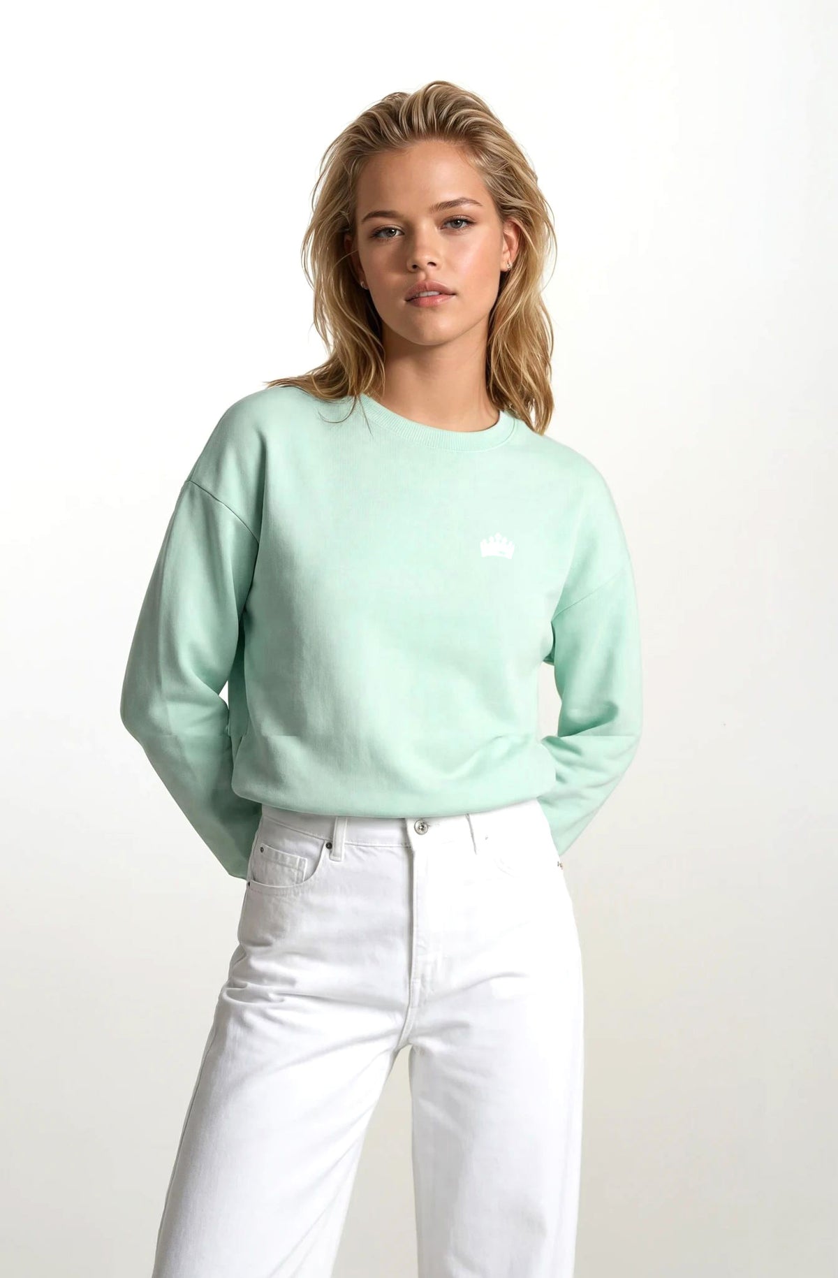 SANDBURGRITTER SHOP DAMEN SWEATSHIRT MAGIC MINT detail