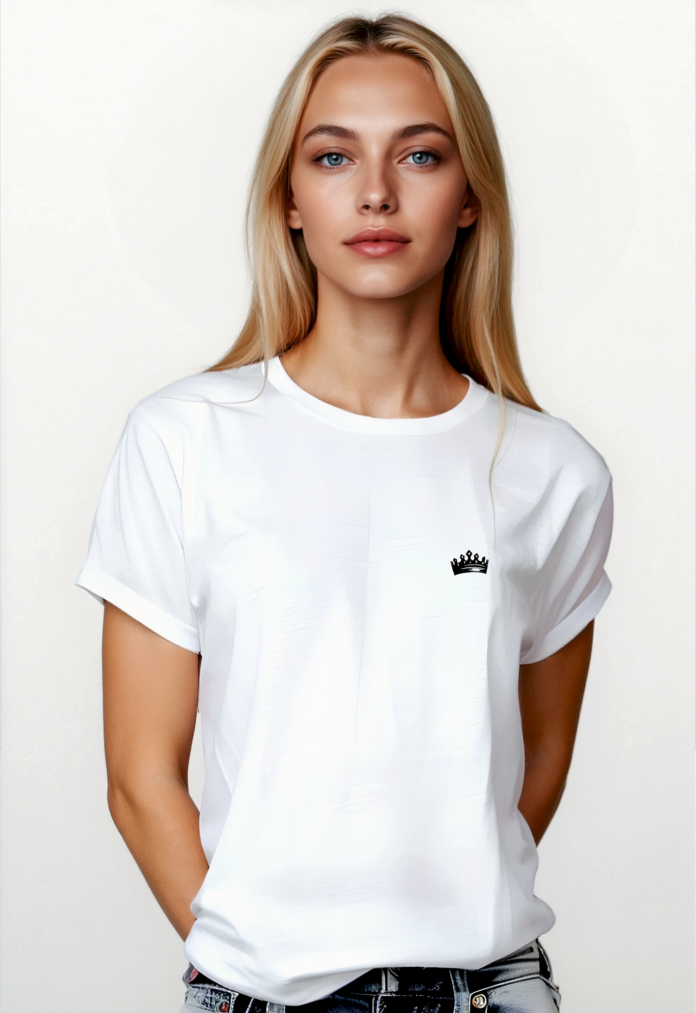 SANDBURGRITTER SHOP DAMEN T-SHIRT LOYALTY white